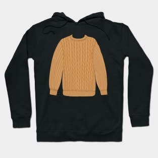 Orange knit sweater Hoodie